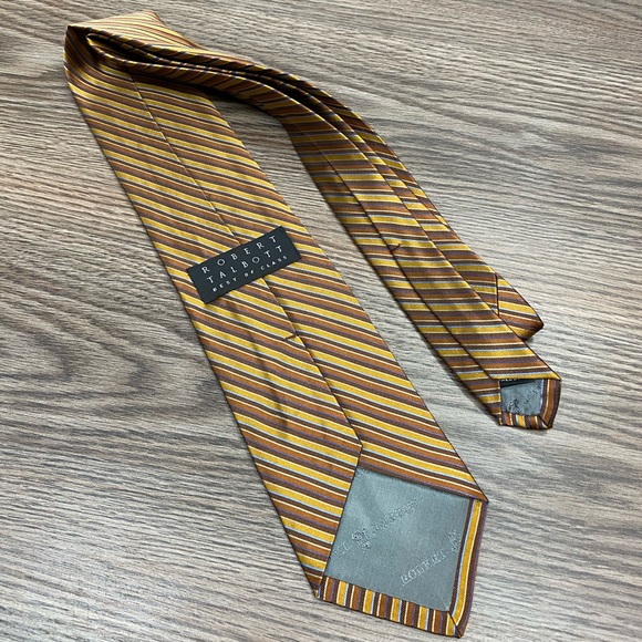 Robert Talbott Best of Class Gold Stripe Tie - Picture 2 of 4